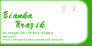 bianka mrazik business card