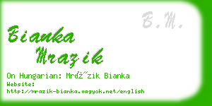 bianka mrazik business card